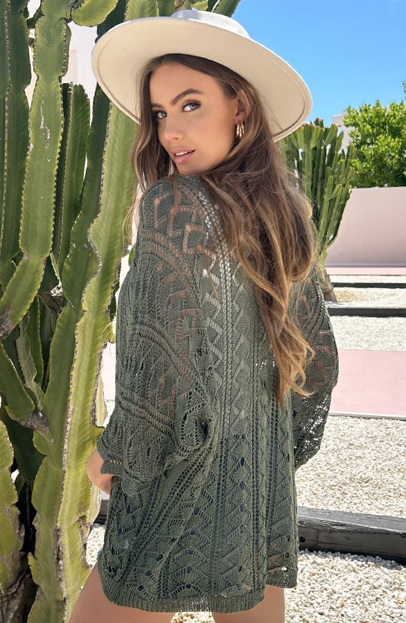 Soft Ibiza Cardigan Beau Army – shoparchief — foto 3