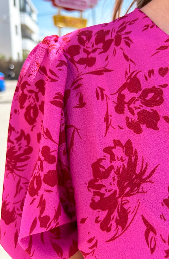 Split Jurk Lilian Flower Fuchsia – shoparchief — foto 5
