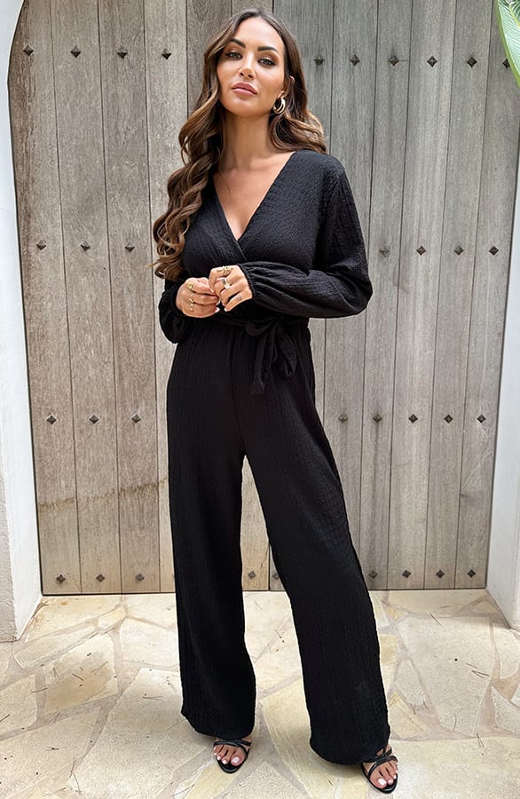 Texture Jumpsuit Miley Zwart – jumpsuits & playsuits — foto 4