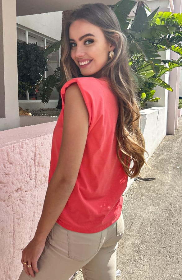 Top Schoudervulling Jade Koraal – shoparchief — foto 3