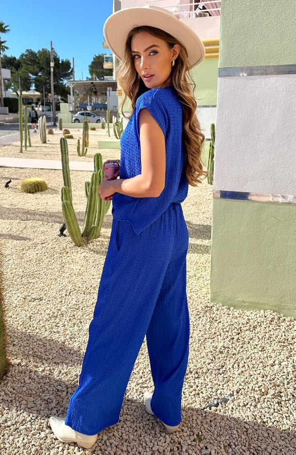 Trendy V-Hals Top Jaydi Kobalt 2.0 – shoparchief — foto 4