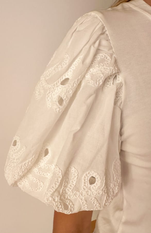 Ultra Pofmouwen Top Madeleine Ecru – shoparchief — foto 5