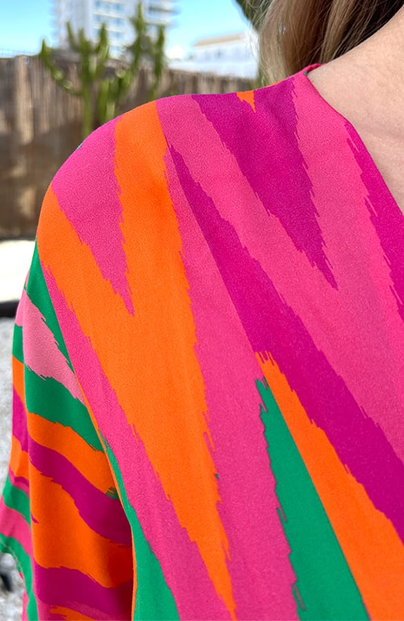 V-Hals Maxi Print Jurk Anouk Zigzag – alle jurkjes — foto 6
