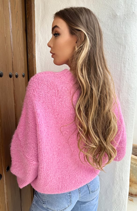 Zachte Trui Tres Jolie Roze – shoparchief — foto 2