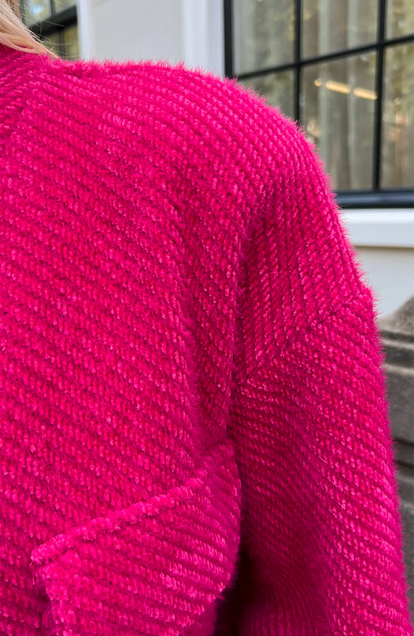 Luxury Bomber Jacket Isadora Fuchsia – shoparchief — foto 7