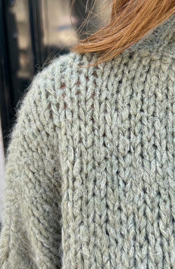 Oversized Knitted Trui Carli Licht Groen – truien — foto 4