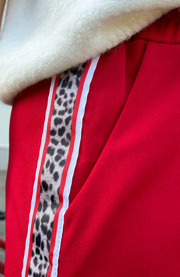 Bies Broek Straight Leg Lucy Rood Leopard – shoparchief — foto 5