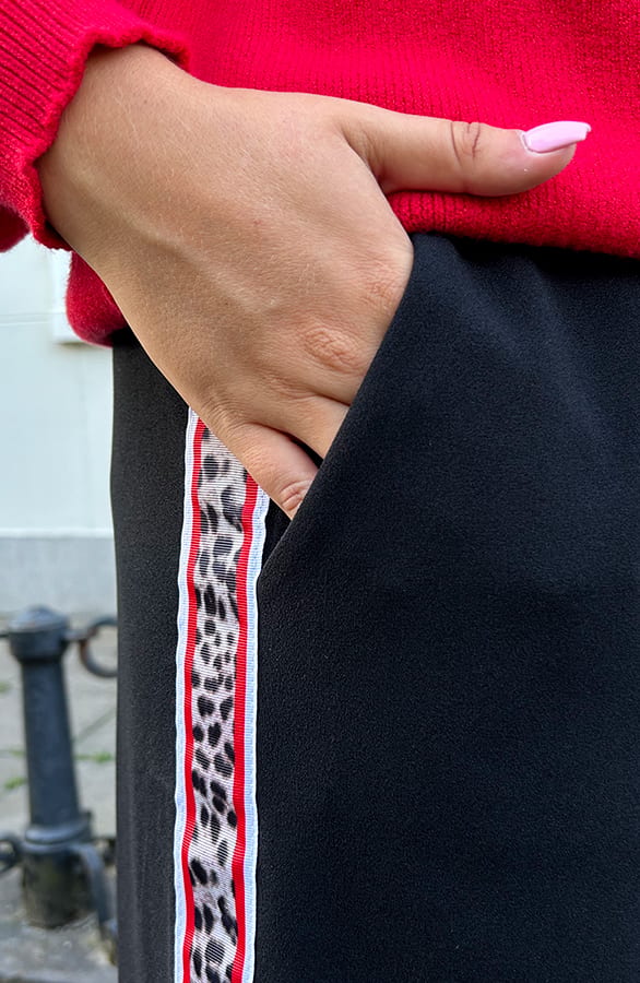 Bies Broek Straight Leg Lucy Zwart Leopard – shoparchief — foto 6