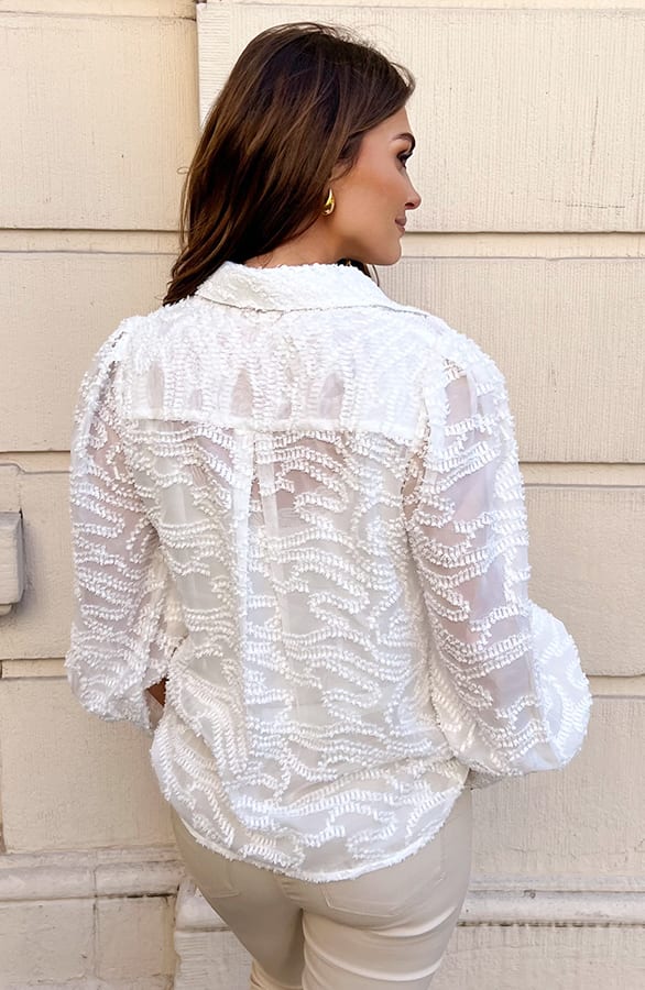 Blouse Met Details Djedi Ecru 2.0 – kleding — foto 2