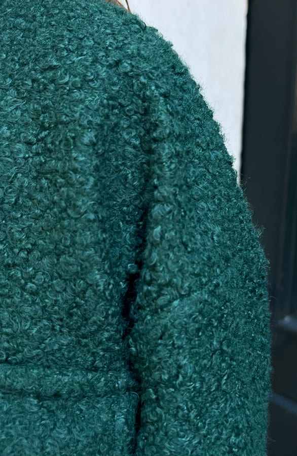 Bomber Jasje Bouclé Celine Emerald – shoparchief — foto 13
