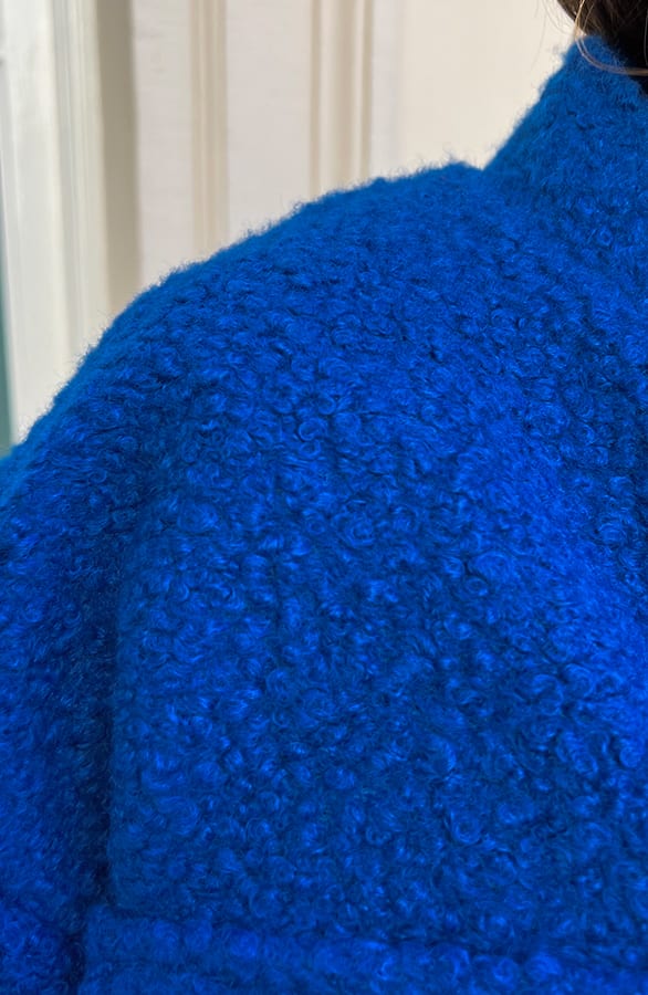 Bomber Jasje Bouclé Celine Kobalt – vesten — foto 5