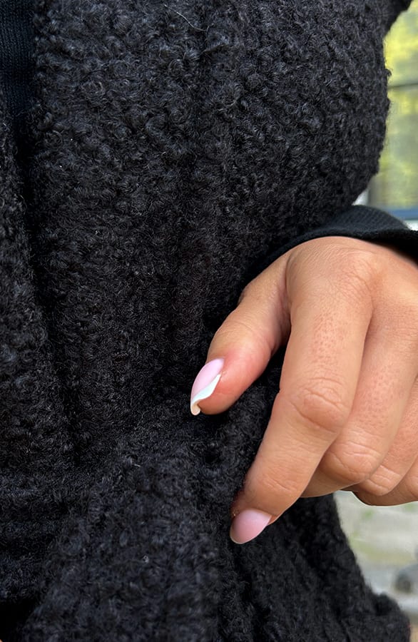 Bouclé Gilet Aliza Zwart – shoparchief — foto 6