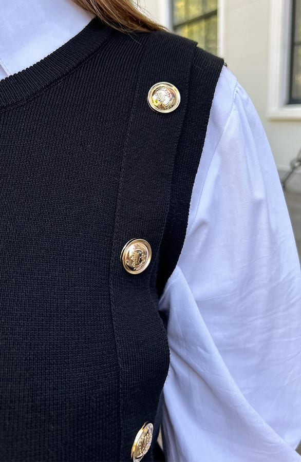 Button Detail Trui Sammy-Jo Zwart – shoparchief — foto 4