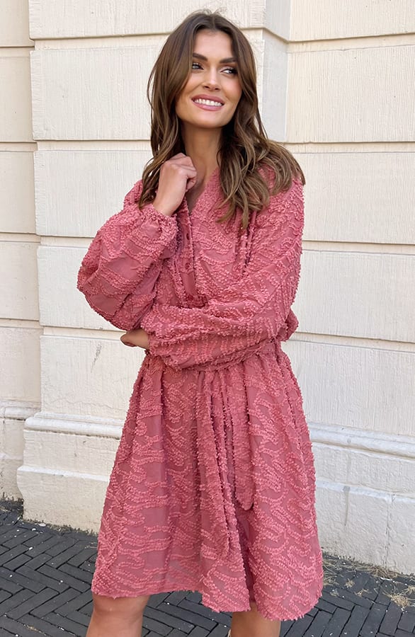 Detailed Dress Jailyn Dust Roze – shoparchief — foto 6