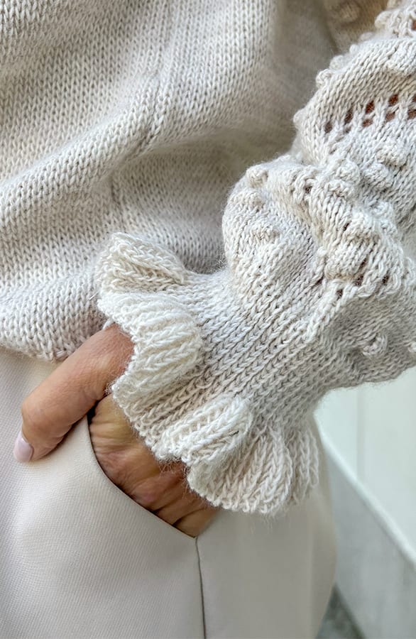 Detailed Sleeve Sweater Sari Beige – truien — foto 8