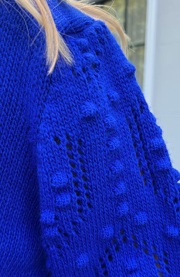 Detailed Sleeve Sweater Sari Kobalt – shoparchief — foto 7