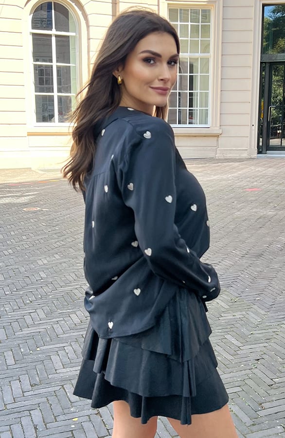 Embroidery Hartjes Blouse Abigail Zwart – shoparchief — foto 4