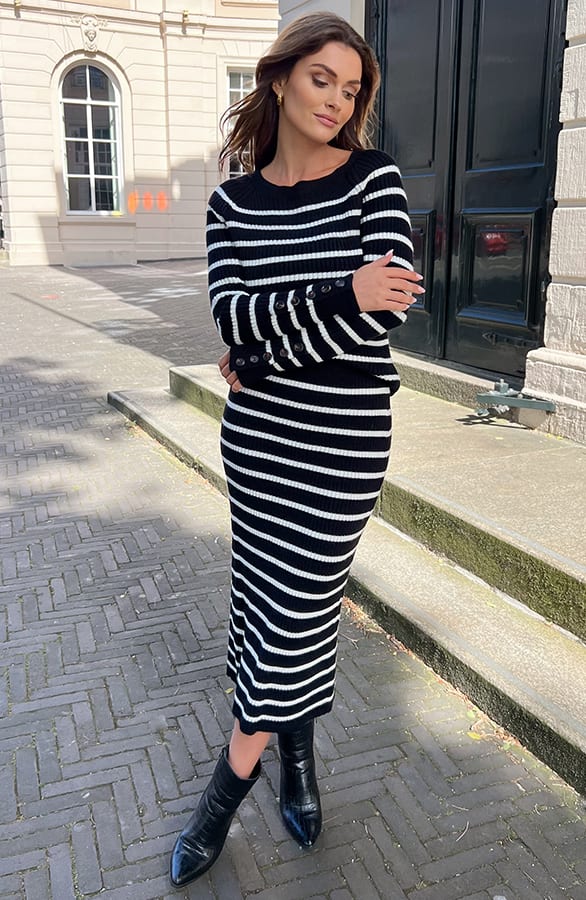 Gestreepte Sweater Jamie-May Zwart – shoparchief — foto 7