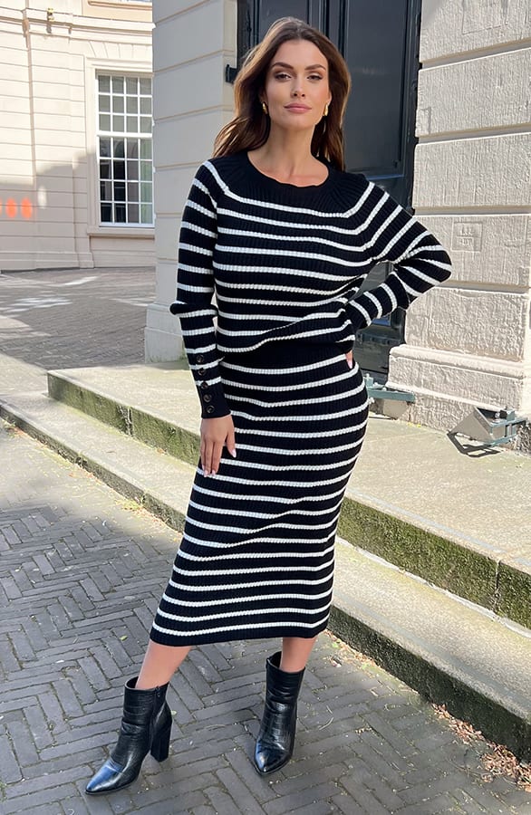 Gestreepte Sweater Jamie-May Zwart – shoparchief — foto 4
