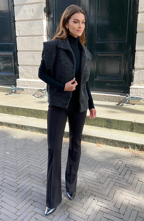 Gewoven Gilet Samara Dark Grey Melange – shoparchief — foto 7
