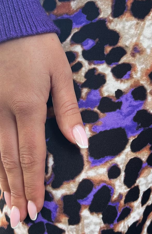 Janine Flared Broek Panterprint Paars – shoparchief — foto 2
