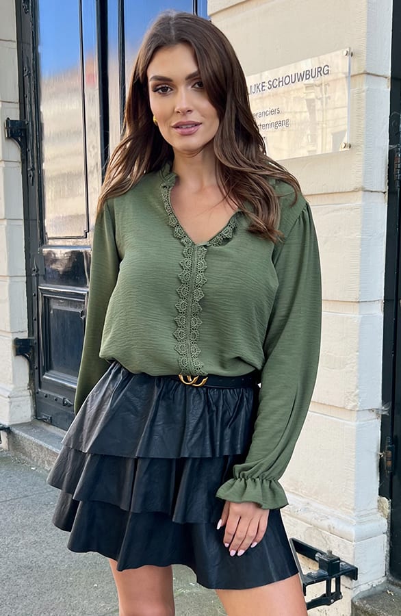 Lace Blouse Viora Army – shoparchief