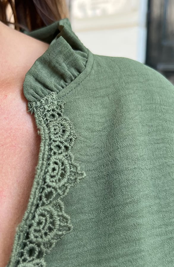 Lace Blouse Viora Army – shoparchief — foto 6
