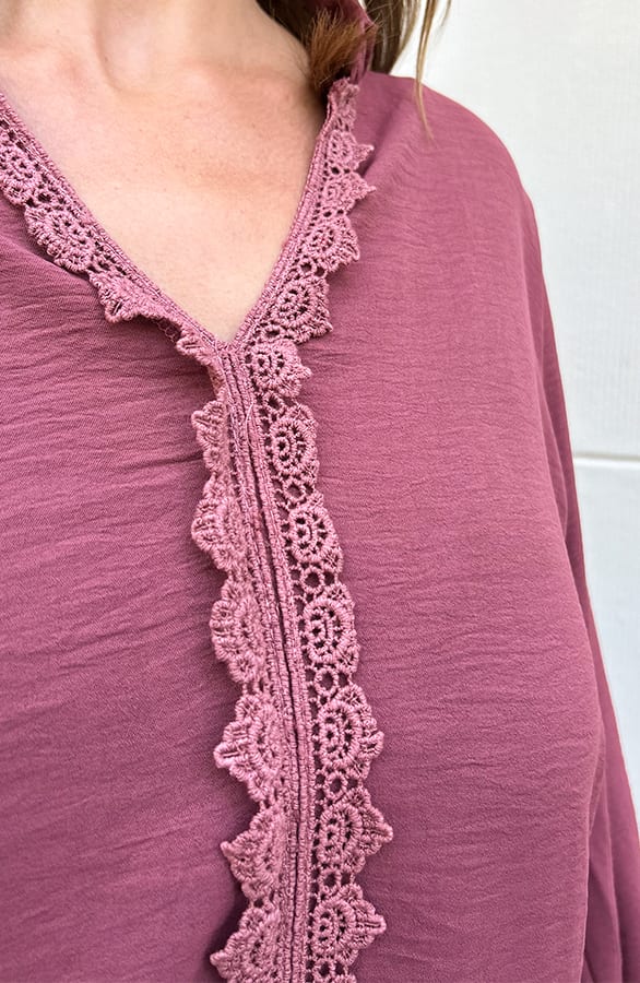 Lace Blouse Viora Dust Roze – shoparchief — foto 5