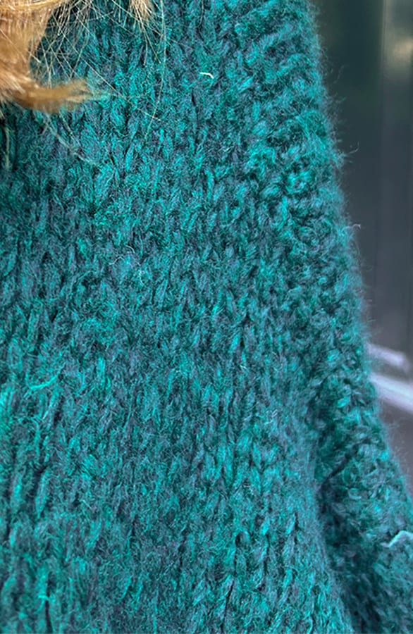Oversized Knitted Trui Carli Emerald – shoparchief — foto 6