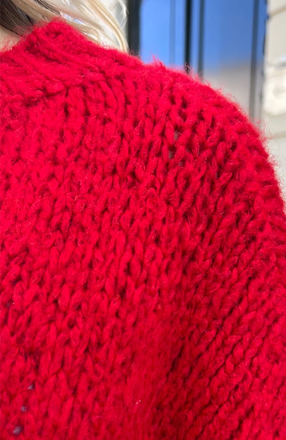 Oversized Knitted Trui Carli Rood – shoparchief — foto 3