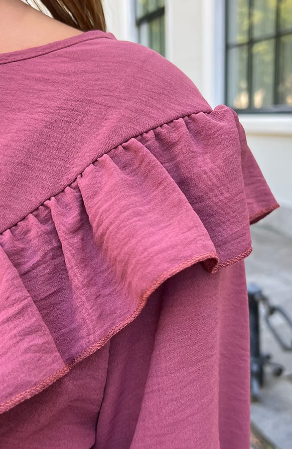 Ruches Blouse Romy Dust Roze – shoparchief — foto 6