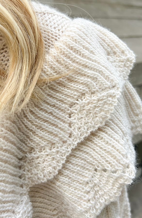 Ruffle Kabel Trui Nyka Beige – shoparchief — foto 7