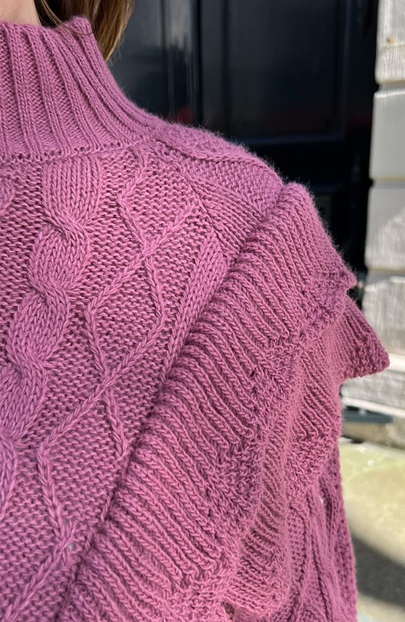 Ruffle Kabel Trui Nyka Dust Roze – shoparchief — foto 6