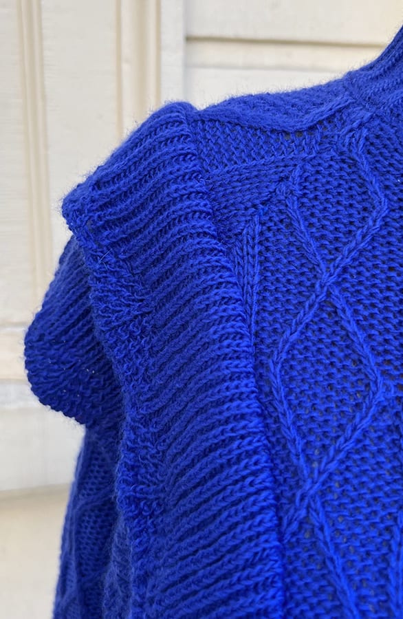 Ruffle Kabel Trui Nyka Kobalt – shoparchief — foto 6