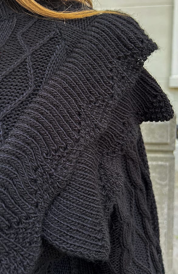 Ruffle Kabel Trui Nyka Zwart – shoparchief — foto 5