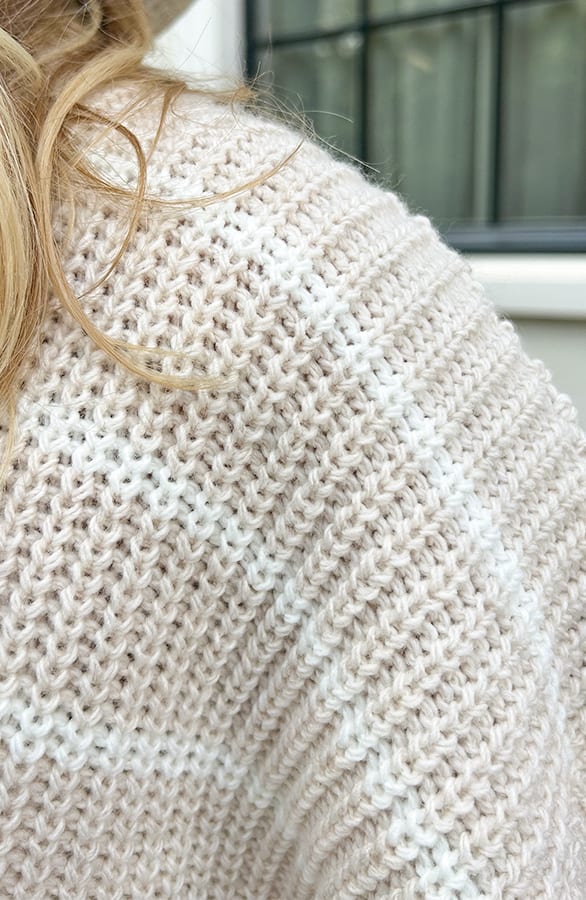 Short Sleeve Strepen Top Aylin Beige – shoparchief — foto 4