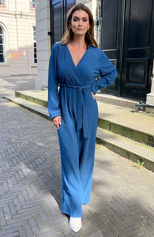 Texture Jumpsuit Miley Jeans Blauw – shoparchief