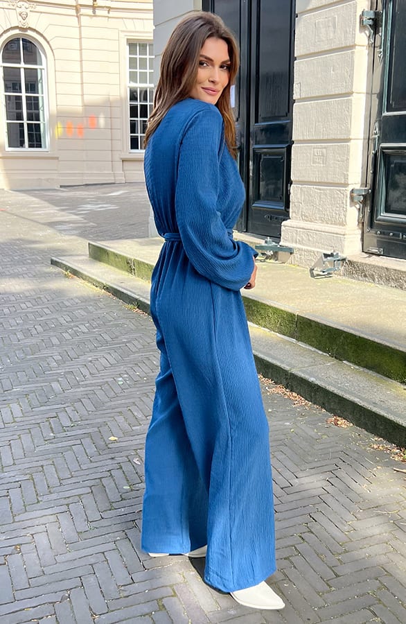 Texture Jumpsuit Miley Jeans Blauw – shoparchief — foto 2
