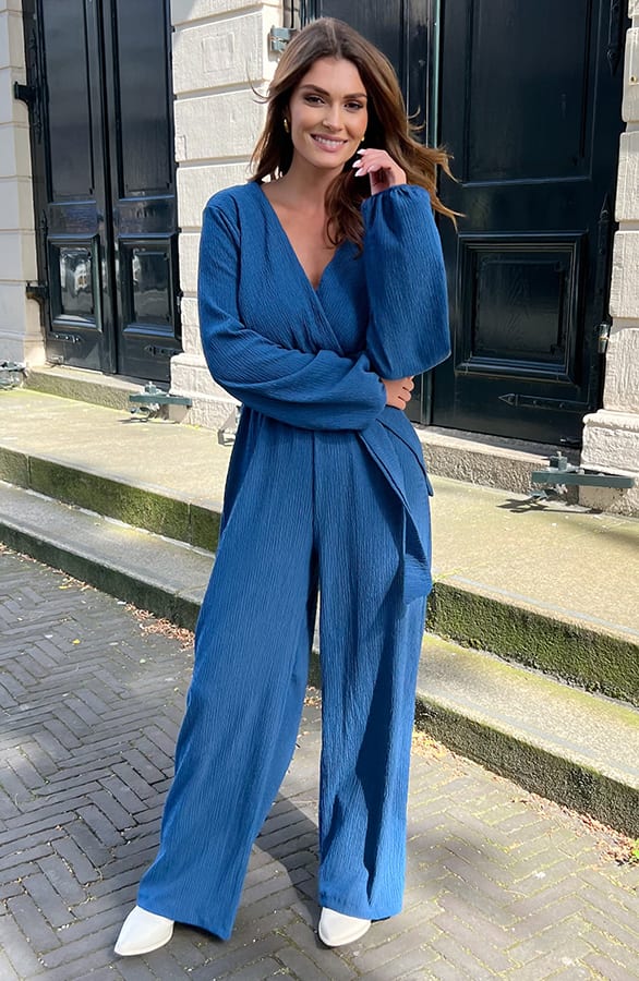 Texture Jumpsuit Miley Jeans Blauw – shoparchief — foto 6