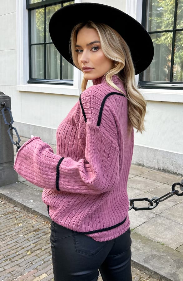 Trui met Twist Erika Dust Roze – shoparchief — foto 3