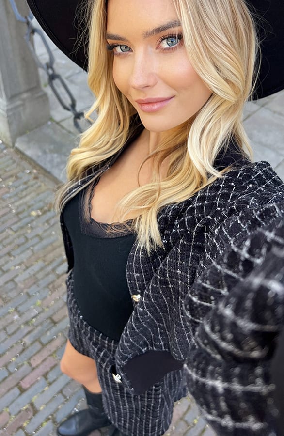 Tweed Jasje Geruit Skylar Zwart – shoparchief — foto 3