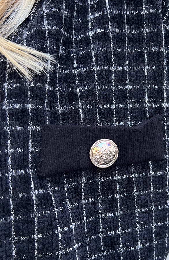 Tweed Jasje Geruit Skylar Zwart – shoparchief — foto 10
