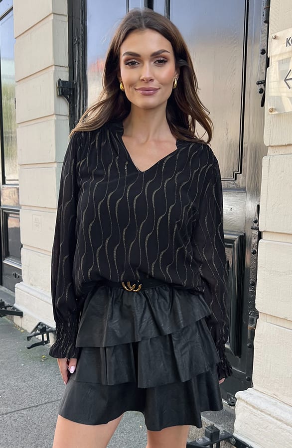 V-hals Blouse Danique Goud – shoparchief — foto 7
