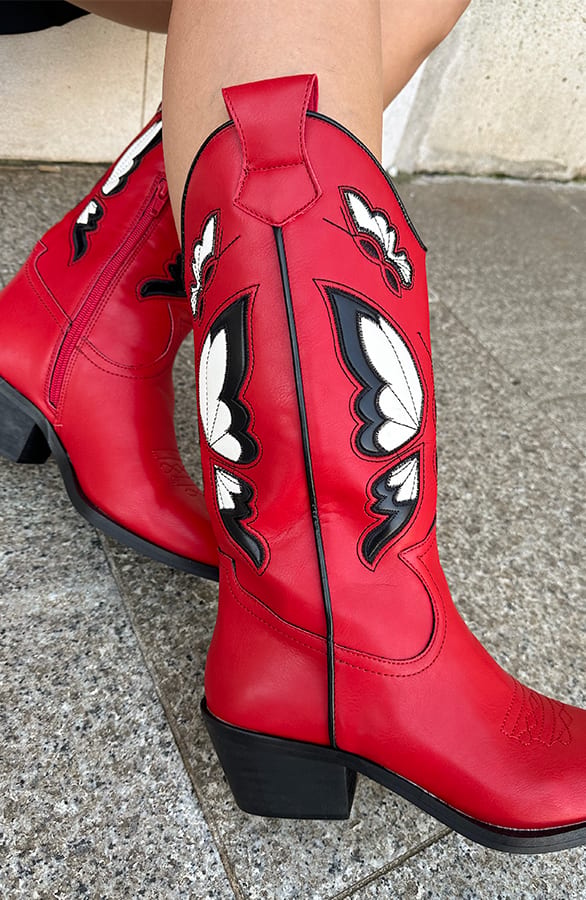 Alex Cowboy Boots Red – shoparchief — foto 2