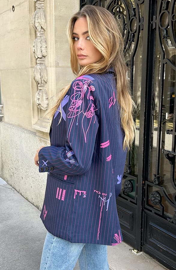 Blazer Streetstyle Milly Navy – shoparchief — foto 3