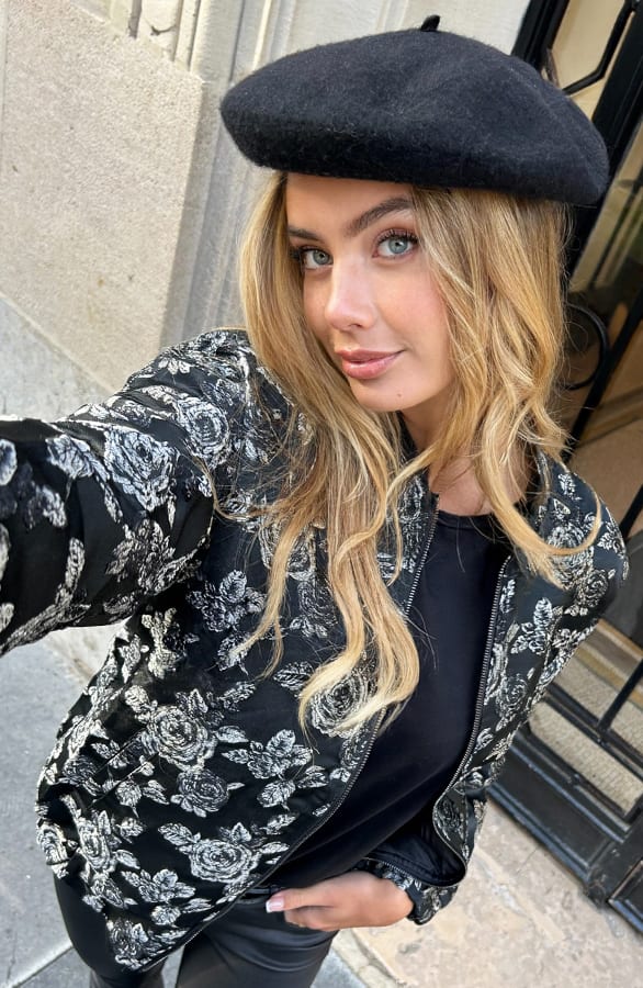Bomber Jacket Rozen Emily Zwart – shoparchief — foto 4