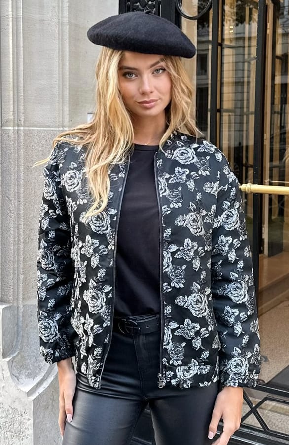 Bomber Jacket Rozen Emily Zwart – shoparchief — foto 7