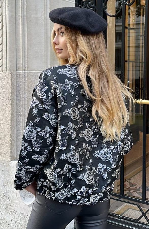 Bomber Jacket Rozen Emily Zwart – shoparchief — foto 6