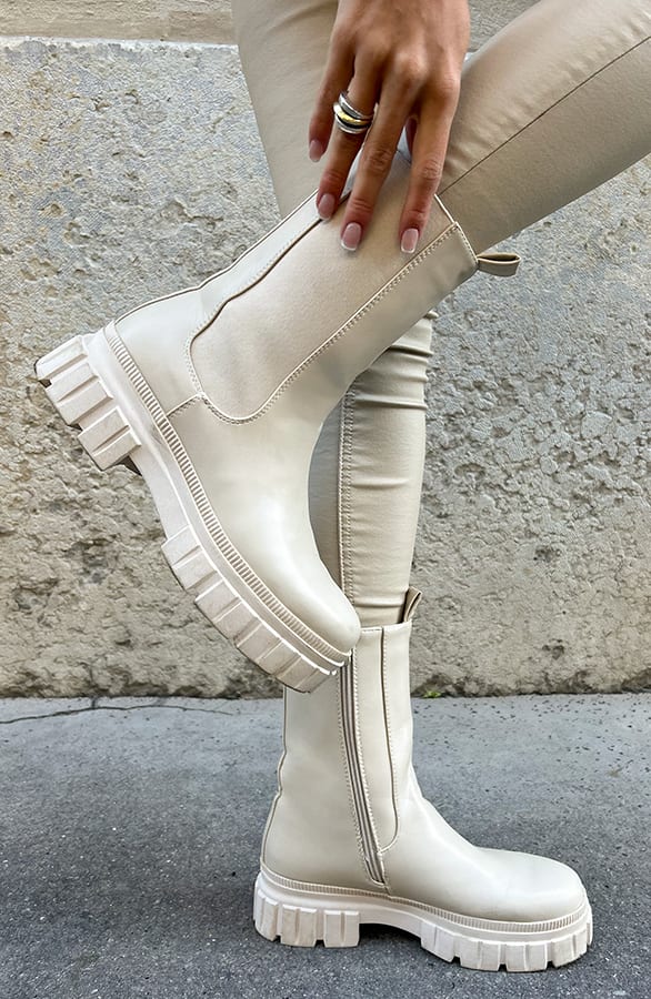 Chelsea Boots Elora Beige – shoparchief
