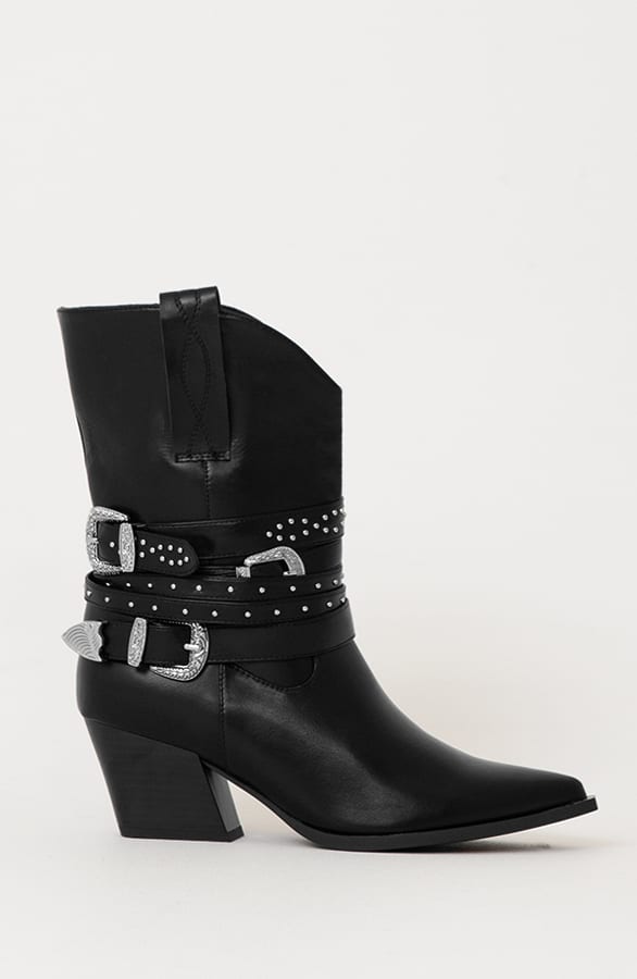 Cowboy Boots Gesp Zwart – shoparchief